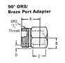 90o ORS-Braze Port Adapter